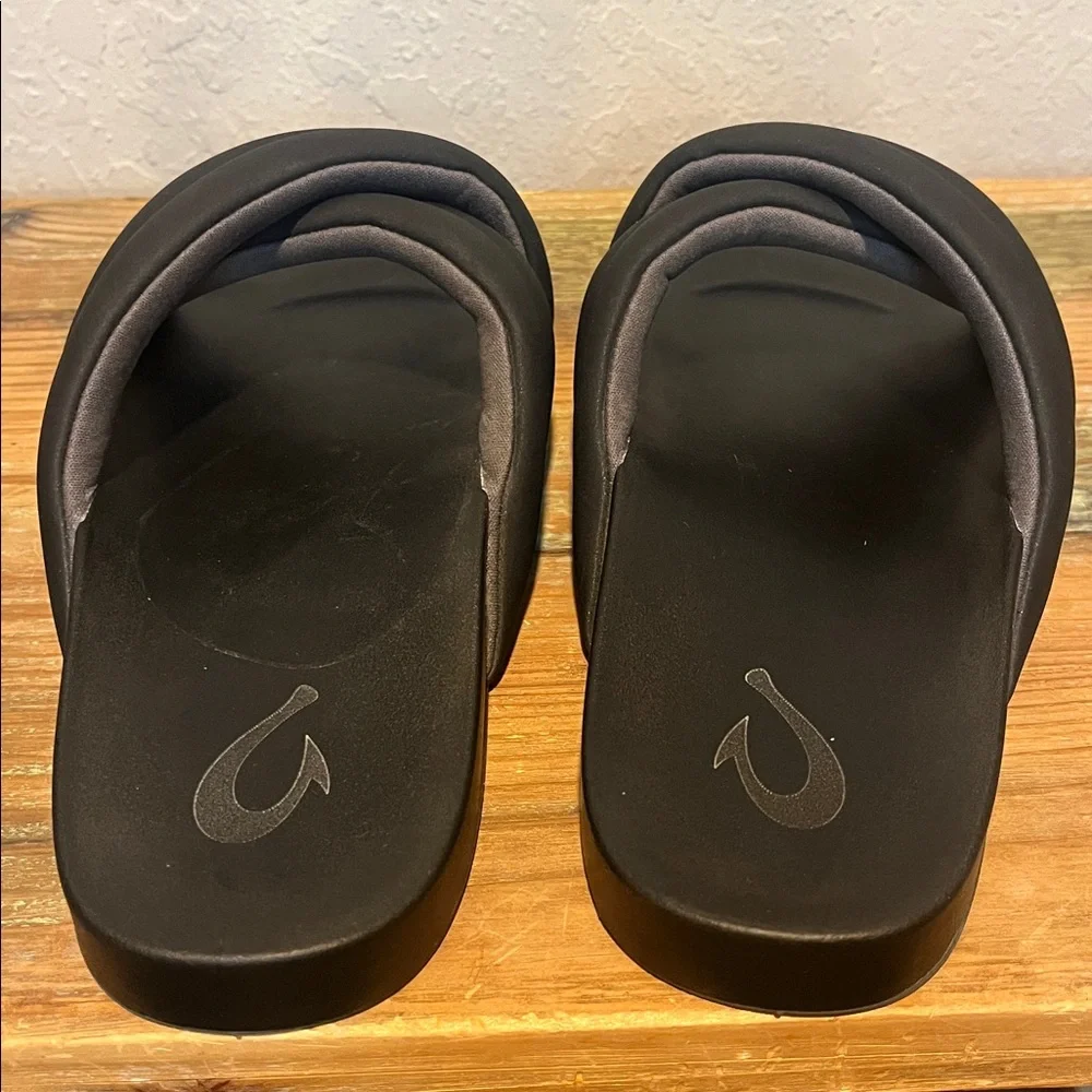 OluKai Women's Hila sandals in Black size 8 - Picture 4 of 6
